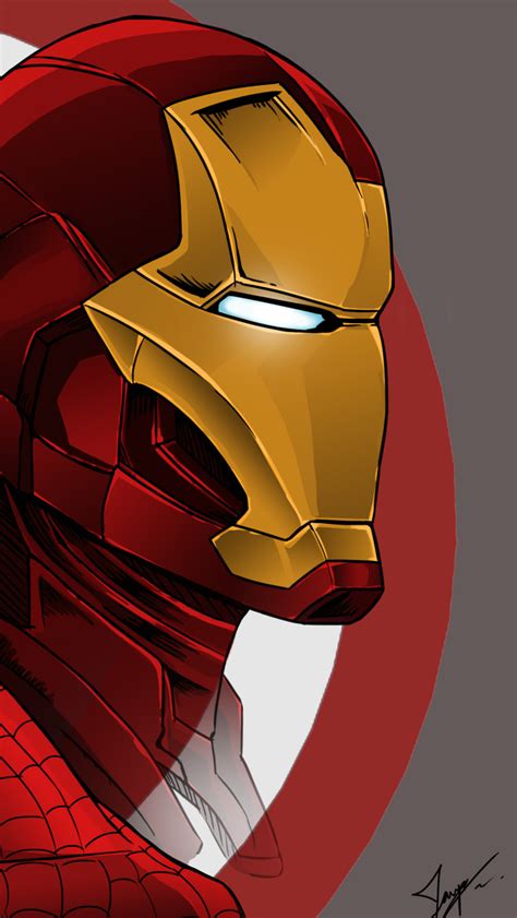 640x1136 Spiderman Iron Man Captain America Artwork Iphone 55c5sse