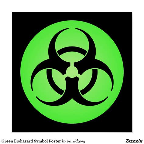 How did james baldwin come up with the biohazard symbol? Green Biohazard Symbol Poster | Zazzle.com in 2020 ...
