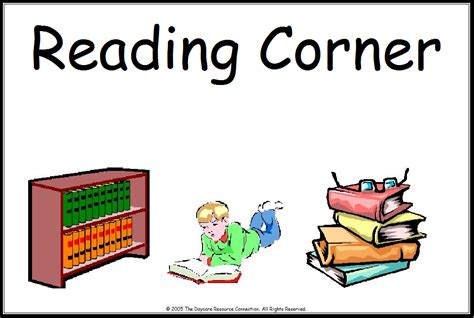 Reading Center Sign Preschool Clip Art Library