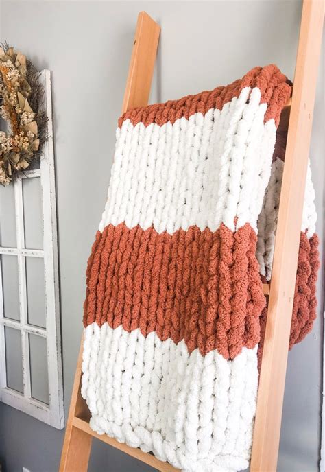 Chunky Yarn Blanket Chunky Knit Throw Knitted Blankets Cozy Blankets