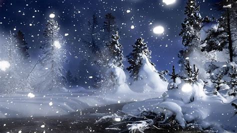 Snowy Night Wallpapers Top Free Snowy Night Backgrounds Wallpaperaccess