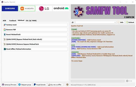 SamFW FRP Tool V Download Free One Click Samsung FRP Remove