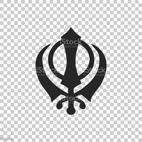 Sikhism Religion Khanda Symbol Icon Isolated On Transparent Background