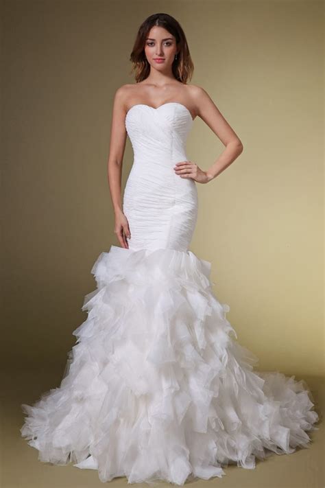 I had emma make me a custom wedding dress. Choose Your Fashion Style: Luxury Real Ruffled Mermaid ...