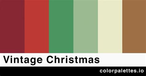 Christmas Color Palette Fall Palette Vintage Colour Palette Vintage