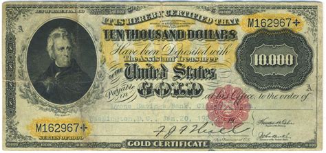 Lot #191 - Fr. 1225h - 1900 $10000 Gold Certificate UNCANCELED - Manifest Auctions