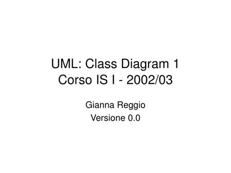 Ppt Uml Class Diagram 1 Corso Is I 200203 Powerpoint Presentation