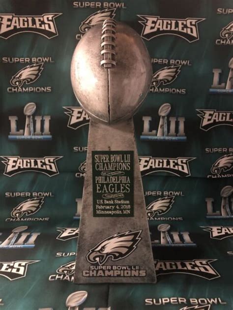 Philadelphia Eagles Super Bowl Lii Replica Championship Lombardi Trophy