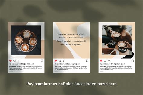 Instagram Puzzle Paylaşım şablonu Kahve Ersin Başar