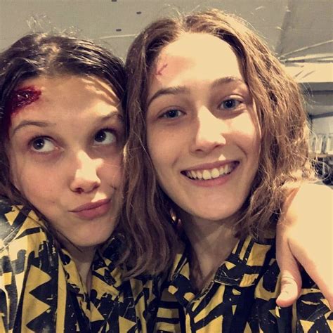 Stranger Things Millie Bobby Brown With Stunt Double Season 3 Eleven