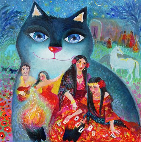 Gypsy Cat Painting By Oxana Zaika Fine Art America