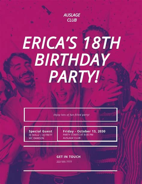 13 Free Birthday Flyer Templates Customize And Download