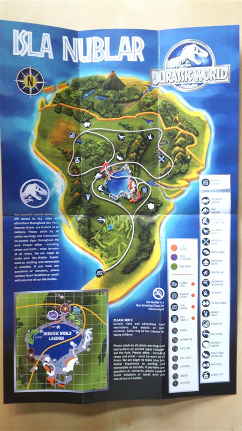 Amazon Com Jurassic National Park Map X Poster Isla Nublar Handmade Products Jurassic