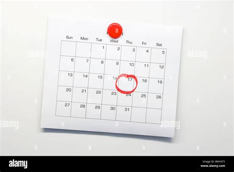 Calendar Date Circled Hi Res Stock Photography And Images Alamy