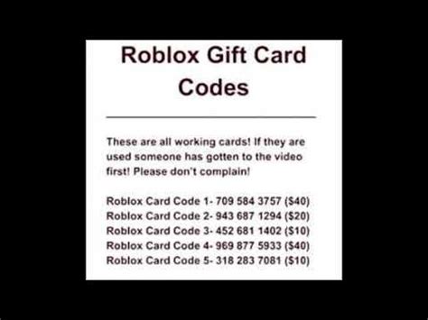 Earn Free Gift Cards Roblox Code List Roblox Gifts Gift Card