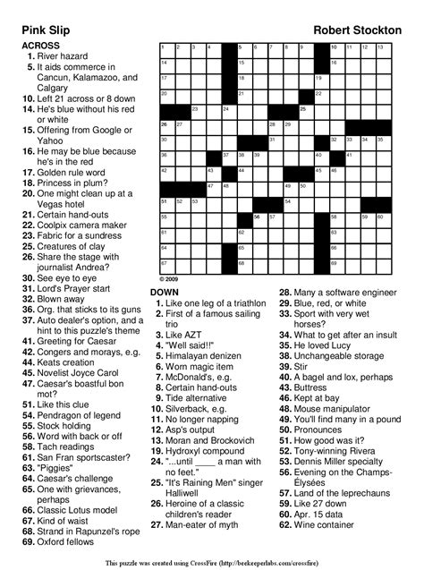 We upload at least one word puzzle or crossword each day. Free Printable Crossword Puzzles Easy For Adults ...