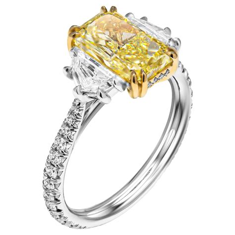J Birnbach Gia Certified 1226 Fancy Yellow Radiant Diamond Three