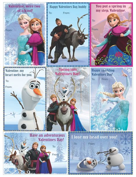 10 Best Printable Frozen Valentine Cards Pdf For Free At Printablee