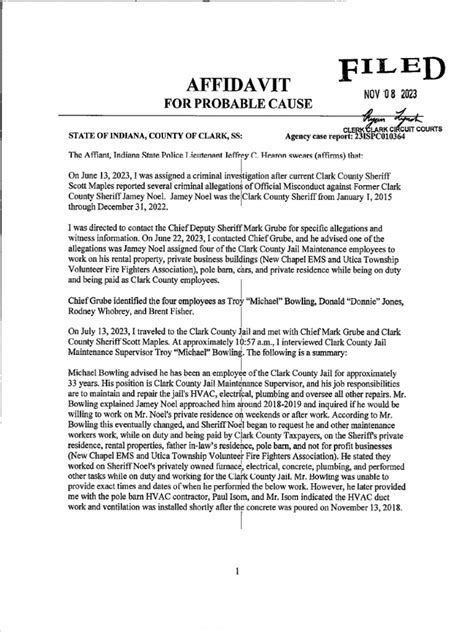 Probable Cause Affidavit Pdf