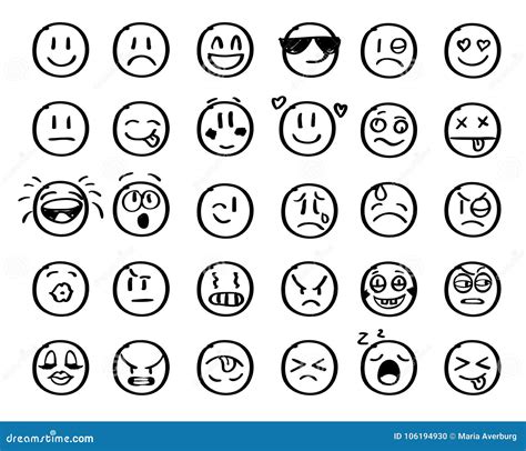 Modern Outline Style Emoji Icons Collection Premium Quality Symbols