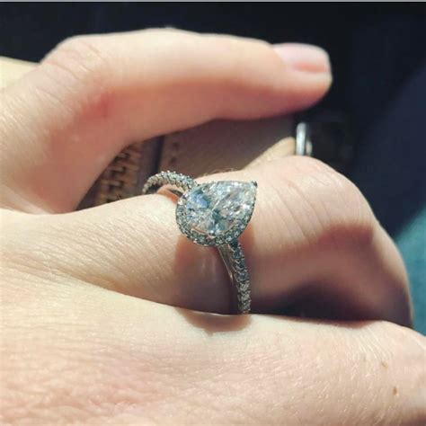 Jenelle Evans Pear Shaped Diamond Ring