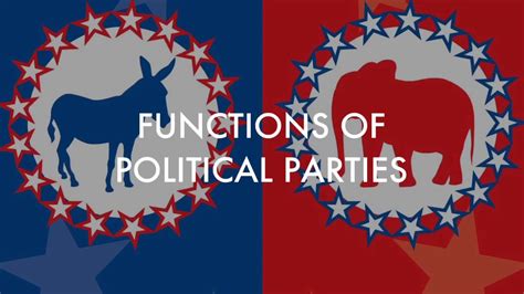 Functions Of Political Parties Youtube