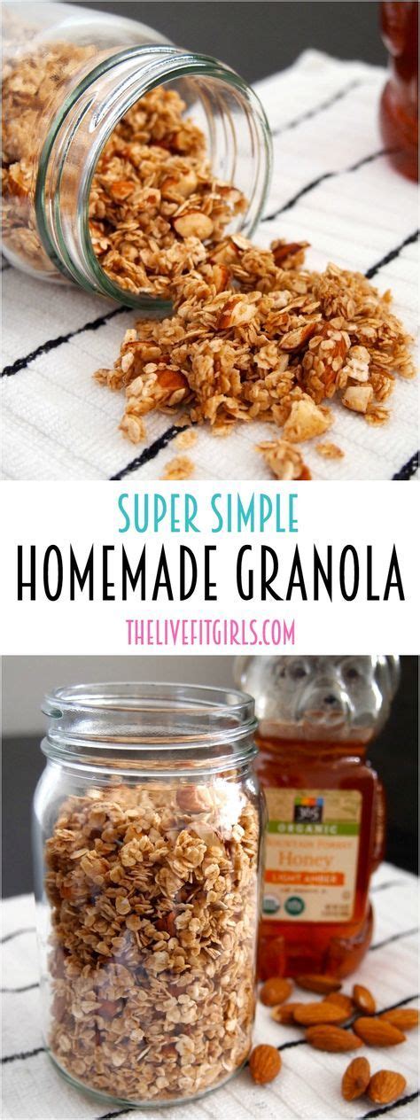 Form 2x5 inch bars on. Easy Homemade Granola | Recipe | Easy granola recipe ...