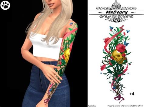 The Sims 4 Floral Tattoos Sims 4 Tattoos Sims 4 Sims