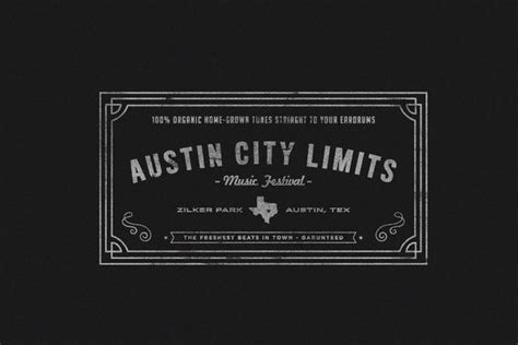 Jones's skin & bones in its logotype. Austin City Limits #music #austin #festival #typography ...