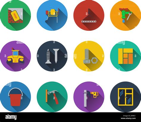 Set Of Construction Icons Stock Vector Image And Art Alamy