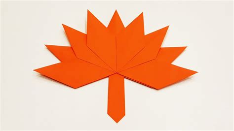 Diy Maple Leaf How To Make Paper Leaf From Color Paper Easy Tutorial