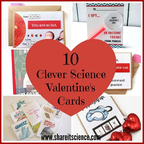 Share It Science 10 Clever Science Valentines Cards