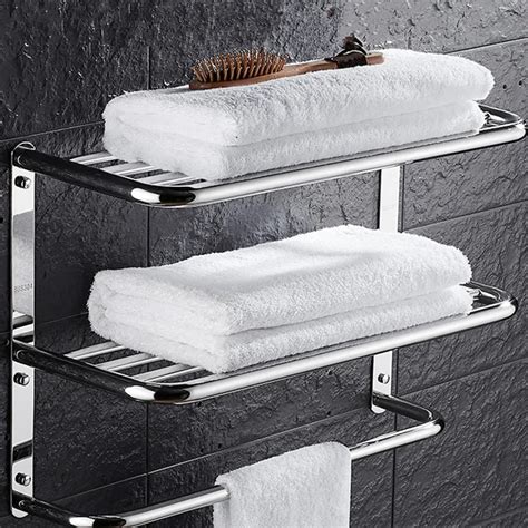 Towel Shelves Bathroom Modern Bathroom 2 Tier Floating Shelf Towel By