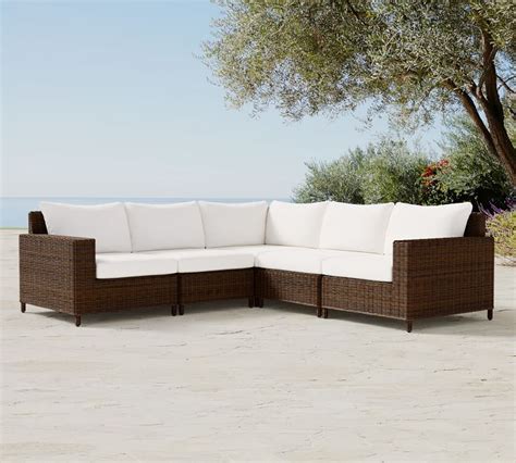 Torrey All Weather Wicker 5 Piece Square Arm Sectional