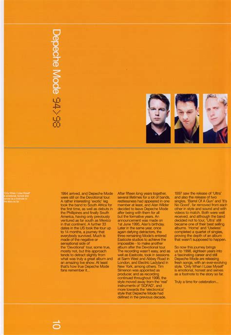 Depeche Mode The Singles Tour 1998