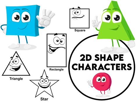 2d Shape Characters Worksheets Ks1 Teaching Resources