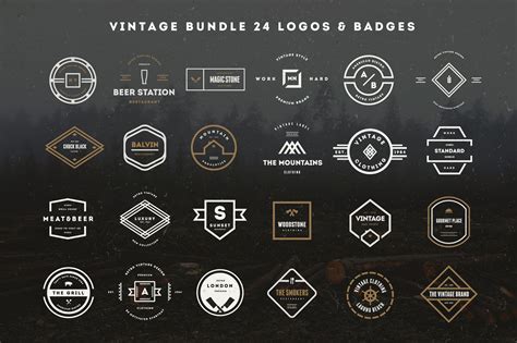 24 Vintage Logos And Badges Bundle Logo Templates Creative Market