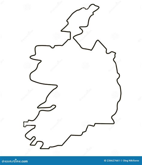 Map Of Ireland Outline Map Vector Illustration Stock Vector
