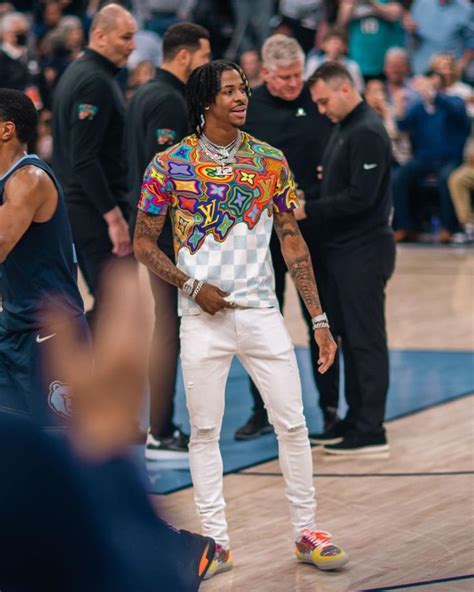 Ja Morant Outfit From April 2 2022 Whats On The Star In 2022 Nba