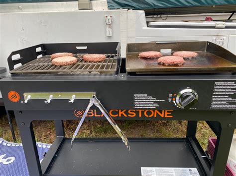 Blackstone Griddle Charcoal Grill Combo Solid Steel Outdoor Griddle