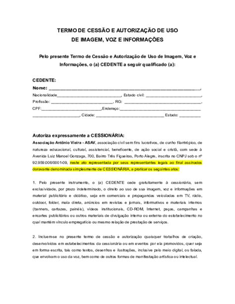 Doc Termo De CessÃo E AutorizaÇÃo De Uso Julia Simon