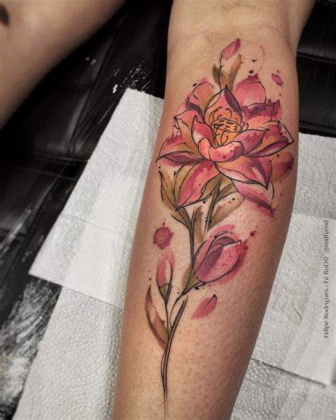 The Watercolor Flower Tattoos Done This Year Are Sensational Here Are