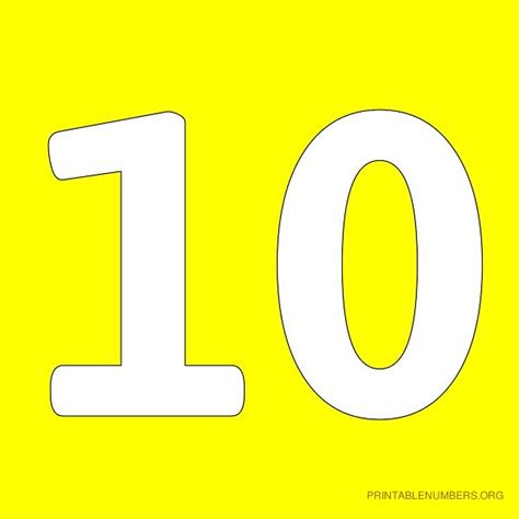6 Best Images Of Printable Number 10 Printable Numbers 1 10