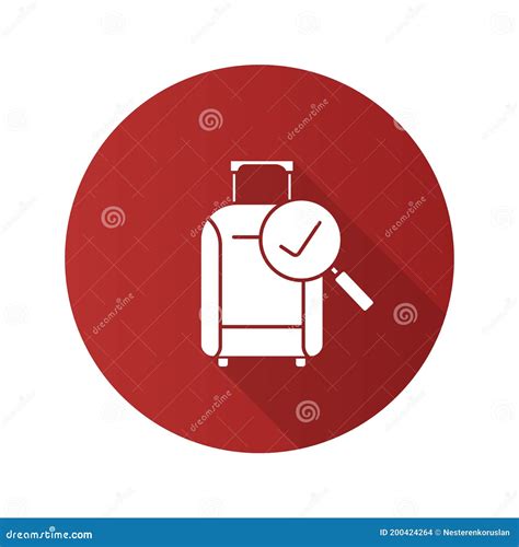 Baggage Allowance Flat Design Long Shadow Glyph Icon Stock Vector