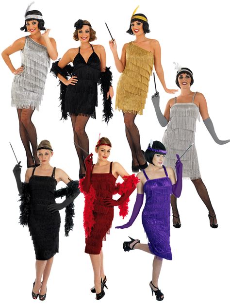 Ladies 1920s Flapper Costume Sexy Womens 20s Charleston Fancy Dress