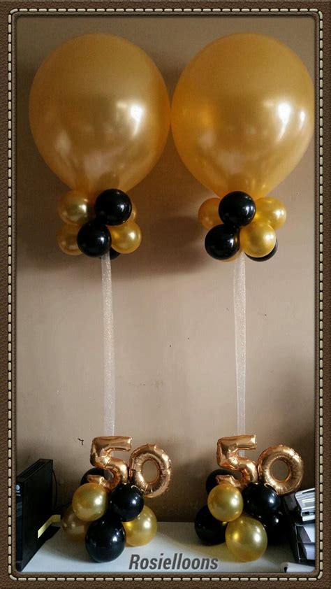 Image By Rosielloons On Balloon Centerpieces 50th Birthday Balloons