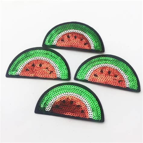 Pack Of 1 Patch Sequin Watermelon Patch 37 Sewiron On