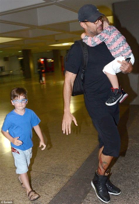 Here is ricky martin and his beautiful twins sons valentino and matteo. Ricky Martin displays sixth tattoo on his leg while at ...