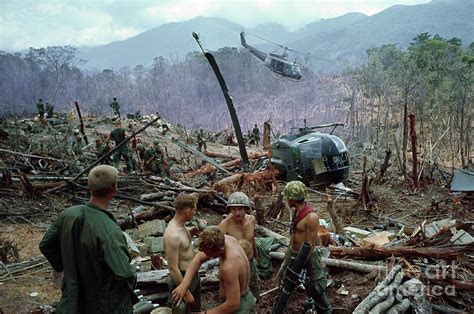 Evacuating A Firebase Vietnam 1968 By Bettmann