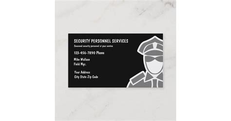 Business cards promote individuals and their businesses wherever they go. Security Services Business Cards | Zazzle.com
